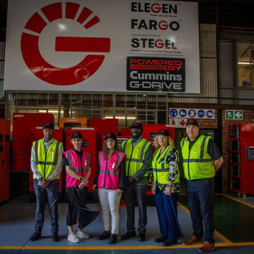 Elegen team at factory